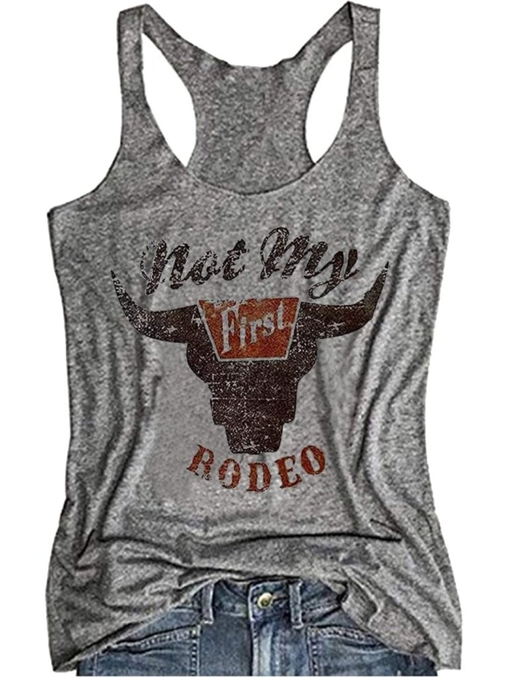 Trendy Summer Racerback Tank Tops for Women - Boho Graphic Sleeveless Casual